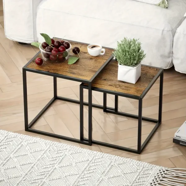 Set of 2 Square Side Tables