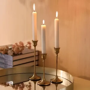 Vintage Style Metal Candle Holders Set