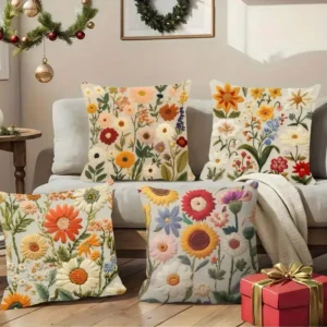 Floral Pillow Cover Set (4 pc)
