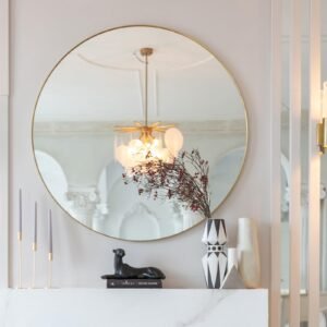 Antique-Style Round Mirror