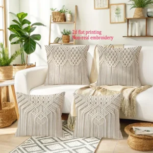 Tassel Fringe Pillow Covers (4 pc)