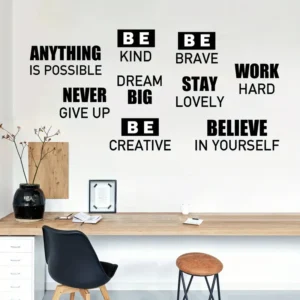 Wall Decal Quote (1 set)
