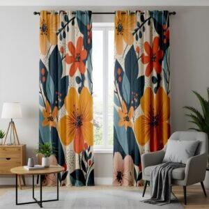 Floral Print Curtains