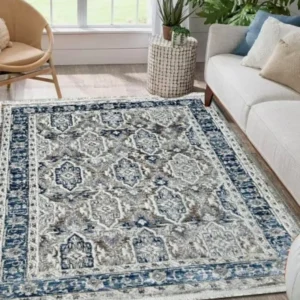 Alpine LGreyBlueWhite Rug
