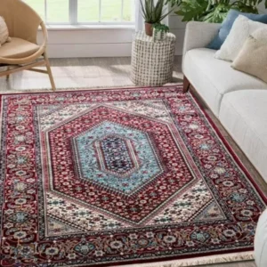 Exir Carpets Red PolisterSilky Rug