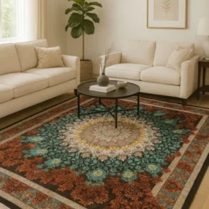 Farsh Diba Carpets BrownGreen Rug