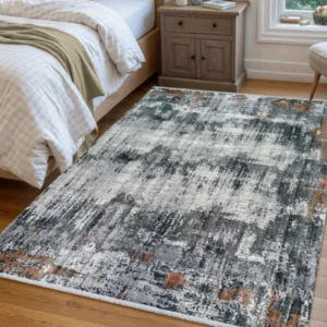 Festival Hali Bianca GreyWhiteRust Rug
