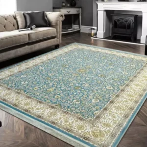 Hedayati Carpets Farsh-e-Irani SkyBlue Gold Rug