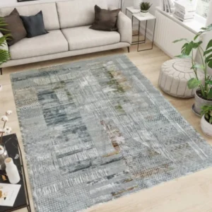 Kartal Carpets Shrink LightBeige GreyOliveRust Rug