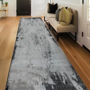 Pierre Cardin Woven Modern BlackGrey Runner