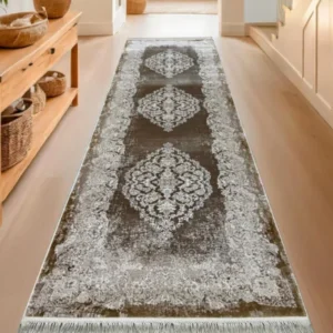 Pierre Cardin Woven Modern BrownWhite Runner