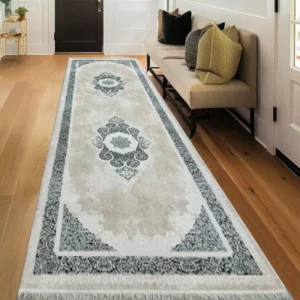 Pierre Cardin Woven Modern WhiteOlive Runner