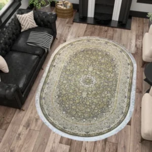 Salima Collection GreyDesignGold Oval Rug