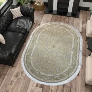 Salima Collection GreyGold Oval Rug