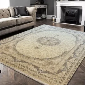 Hakhamanesh Carpets CreamWhiteGrey Rug