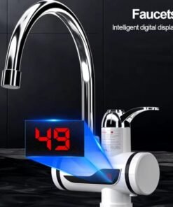 Instant Electric Water Heater Tap – 360° Hot and Cold Faucet – Shockproof and Digital Display Instant Electric Water Heater Tap – 360° Hot and Cold Faucet – Shockproof and Digital Display