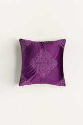 Jali Velvet Embroidered Cushion
                    Cover