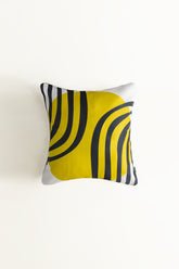 Yellow Oval Digital Printed
                    Cushion Cover