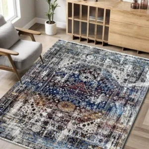 Allure BeigeWhite Navy Rug