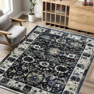 Allure NavyWhite Beige Rug