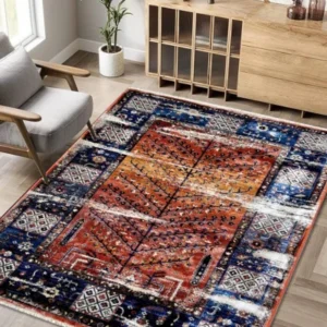Allure Orange Navy Rug