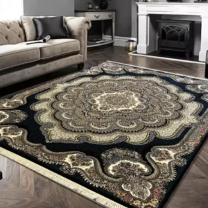 Farsh Radman Carpet Rug Grade 1 in Navy and White