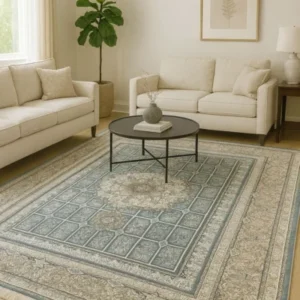 Kashan Avisa Carpet Blue Rug