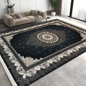 Mashhad Sahel NavyWhite Rug
