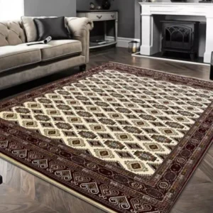 Pamchal Carpets Giti Collection MaroonCream Rug