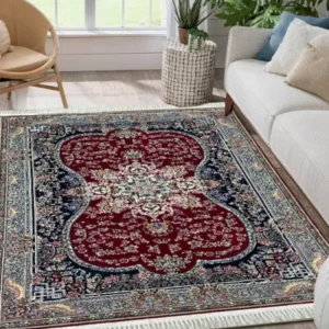 Sarvestan Maroon Design Rug