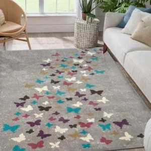 Sepas Vintage Antiques Carpets Butterflies Design Rug